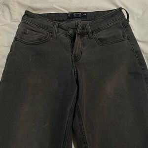 Hollister Women Dark Gray Slim low rise Straight Jeans size 25